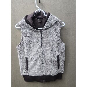 Patagonia Reversible Hooded Sherpa Fleece Vest Brown Full Zip Women's